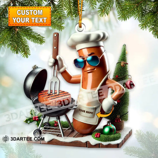 BBQ Sausage Christmas Ornament Personalized Ornament 3.54’’ / 1 Ornament Ornament