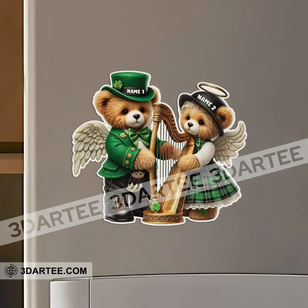 Bear Couple Patrick’s Day Fridge Magnet - Personalized 3.54’’ / 1 Piece