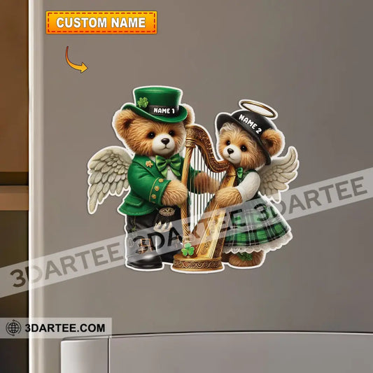 Bear Couple Patrick’s Day Fridge Magnet - Personalized