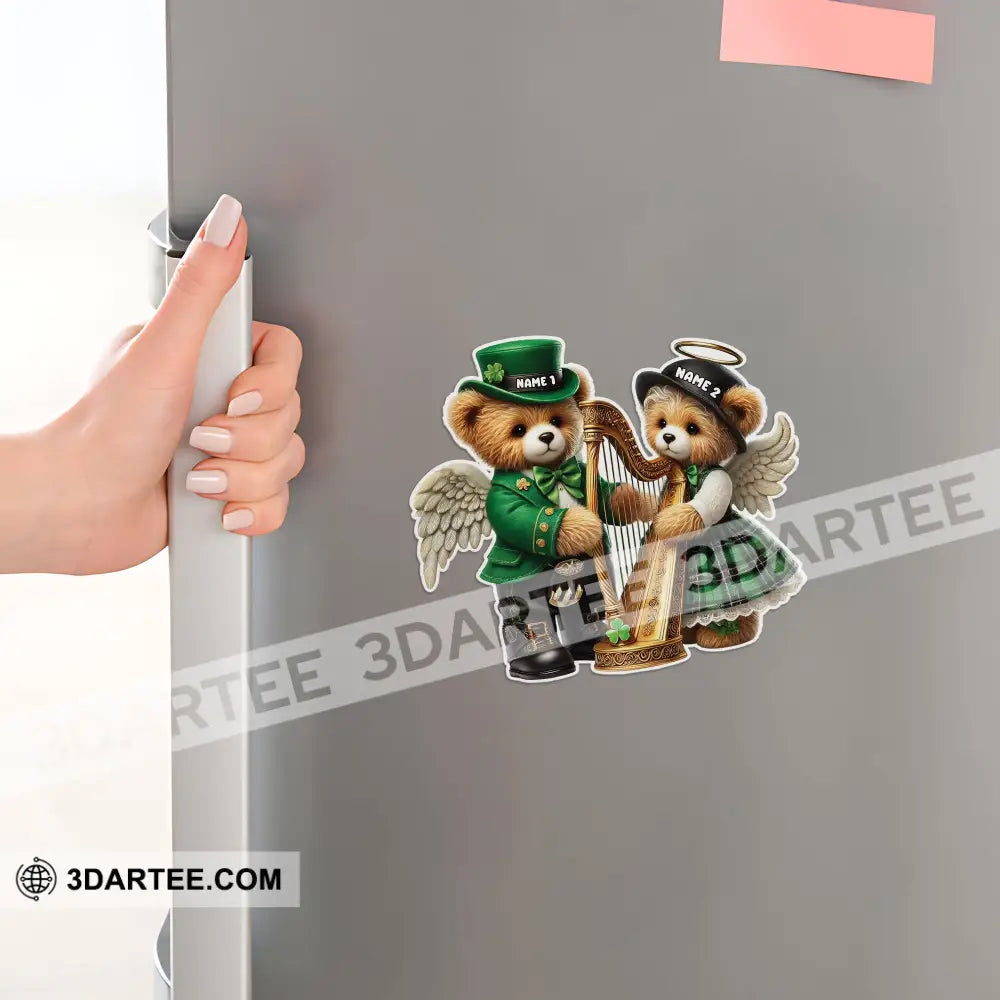 Bear Couple Patrick’s Day Fridge Magnet - Personalized