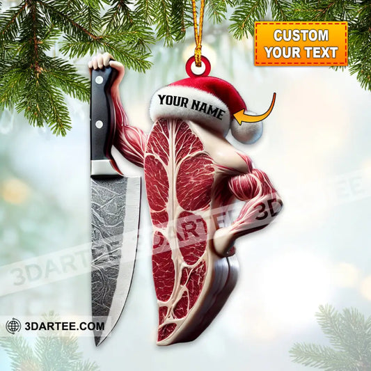 Beef Christmas Ornament Personalized Ornament 3.54’’ / 1 Ornament Ornament