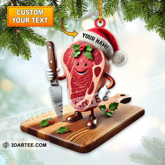 Beef Home Decor Christmas Ornament Personalized Ornament 3.54’’ / 1 Ornament Ornament