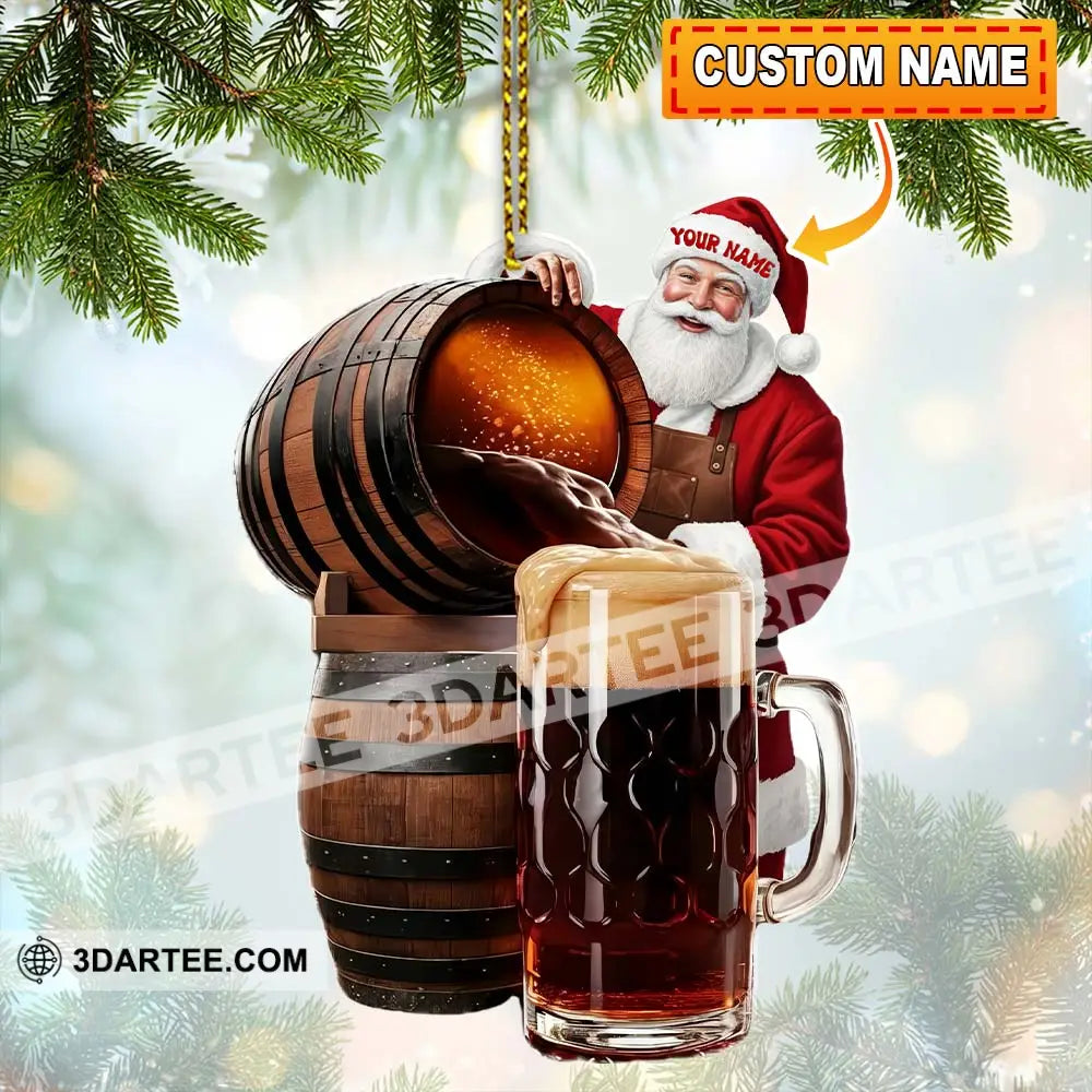 Beer Home Decor Christmas Ornament Personalized Ornament 3.54’’ / 1 Ornament Ornament