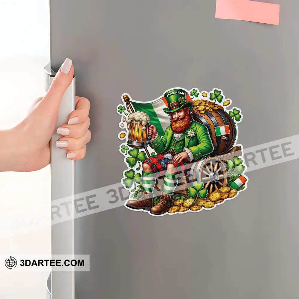 Beer Man Happy St Patrick’s Day Fridge Magnet - Personalized