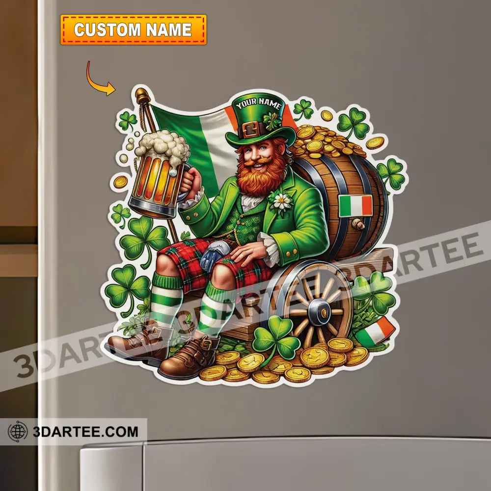 Beer Man Happy St Patrick’s Day Fridge Magnet - Personalized