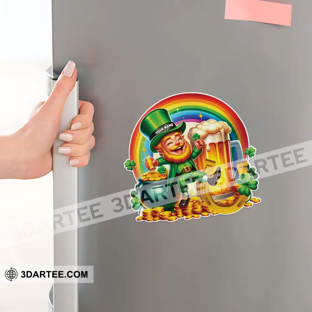 Beer Man St.patrick’s Day Fridge Magnet - Personalized