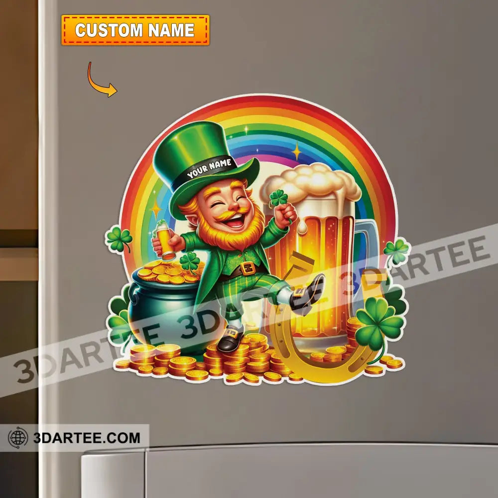 Beer Man St.patrick’s Day Fridge Magnet - Personalized