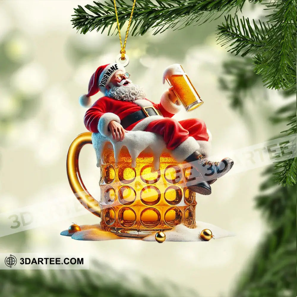 Beer Santa Home Decor Christmas Ornament Personalized Ornament Ornament