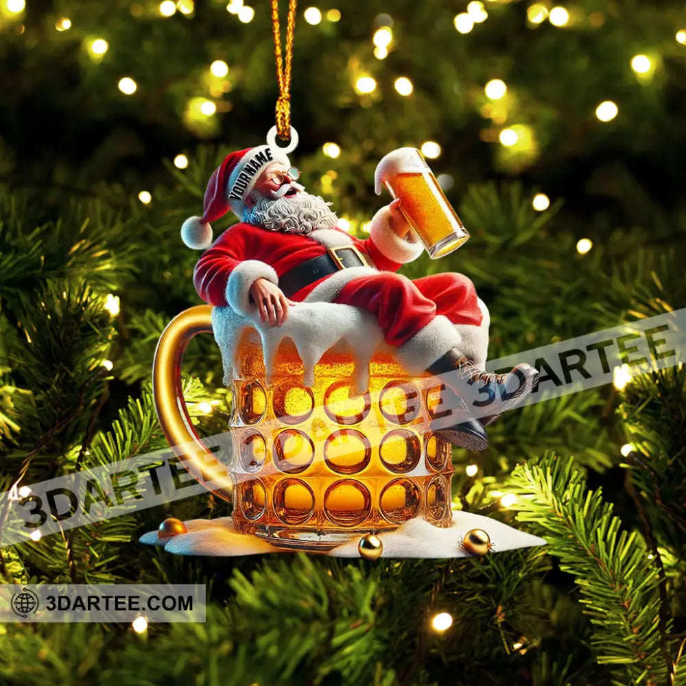 Beer Santa Home Decor Christmas Ornament Personalized Ornament Ornament