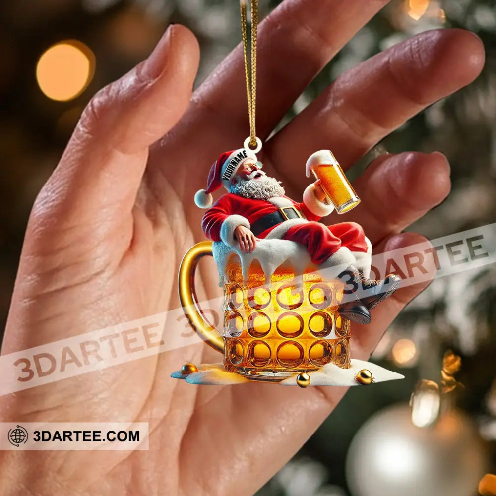 Beer Santa Home Decor Christmas Ornament Personalized Ornament Ornament