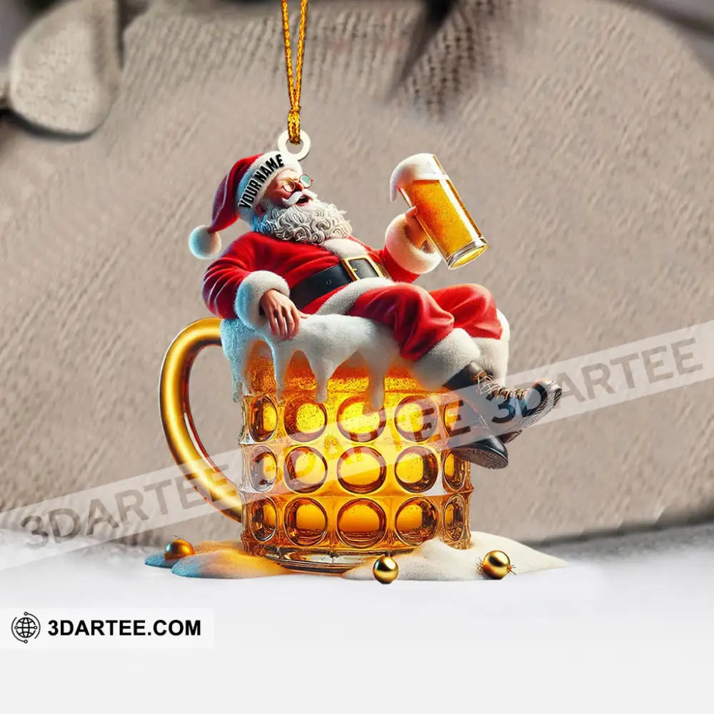 Beer Santa Home Decor Christmas Ornament Personalized Ornament Ornament