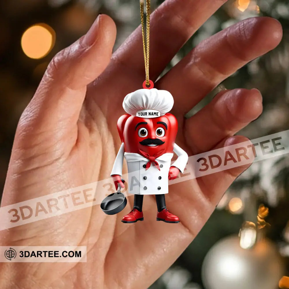 Bell Pepper Chef Decor Christmas Ornament Personalized Ornament Ornament