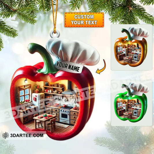 Bell Pepper Christmas Ornament Personalized Ornament 3.54’’ / 1 Ornament Ornament
