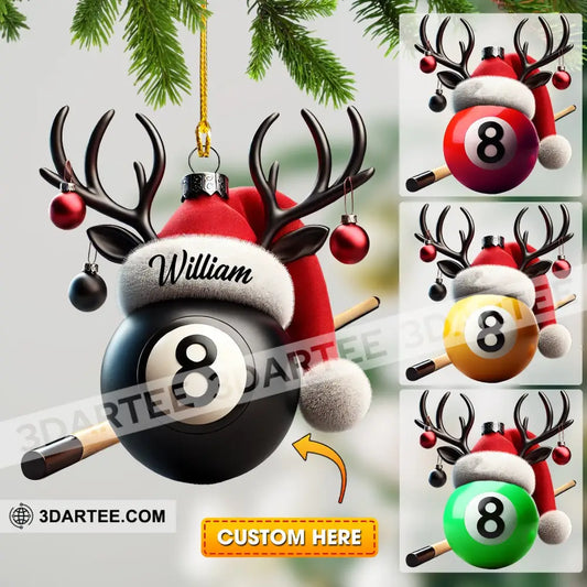 Billiard Ball Christmas Ornament Personalized Ornament 3.54’’ / 1 Ornament Ornament