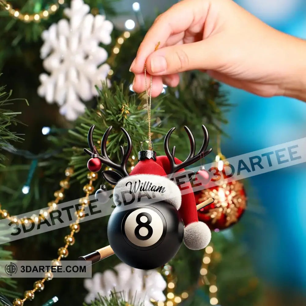 Billiard Ball Christmas Ornament Personalized Ornament Ornament