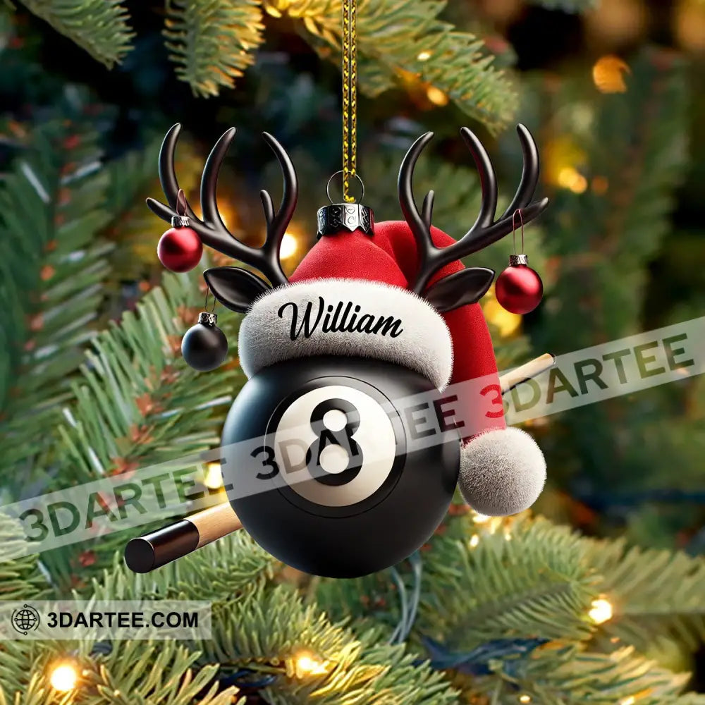 Billiard Ball Christmas Ornament Personalized Ornament Ornament