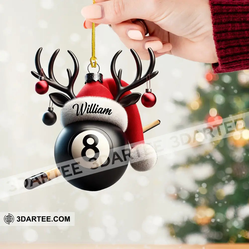 Billiard Ball Christmas Ornament Personalized Ornament Ornament