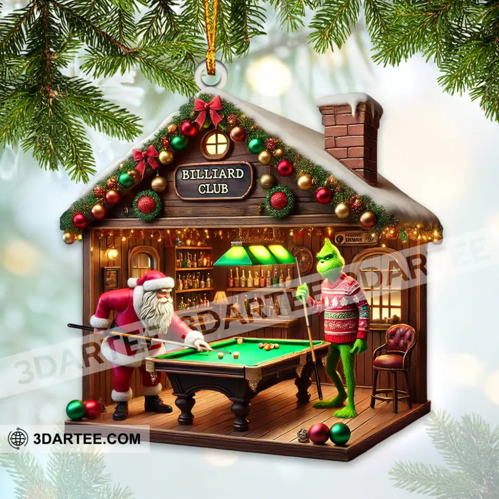 Billiard House Christmas Ornament Personalized Ornament Ornament