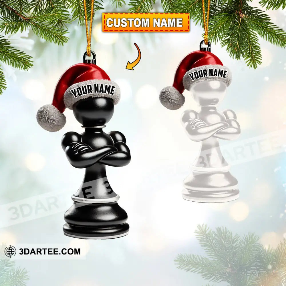 Black And White Chess Christmas Ornament Personalized Ornament 3.54’’ / 1 Ornament Ornament