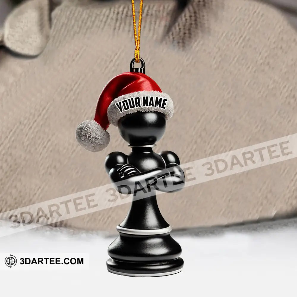 Black And White Chess Christmas Ornament Personalized Ornament Ornament
