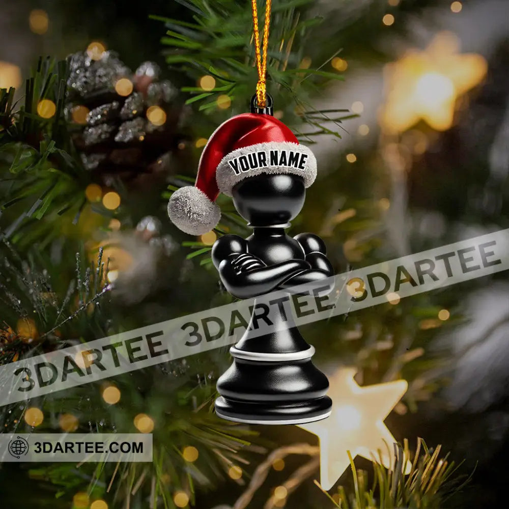 Black And White Chess Christmas Ornament Personalized Ornament Ornament