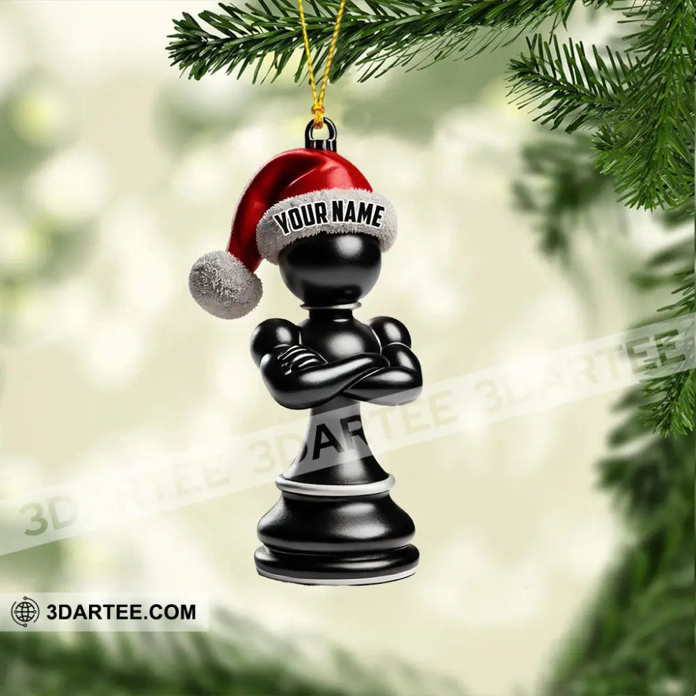 Black And White Chess Christmas Ornament Personalized Ornament Ornament