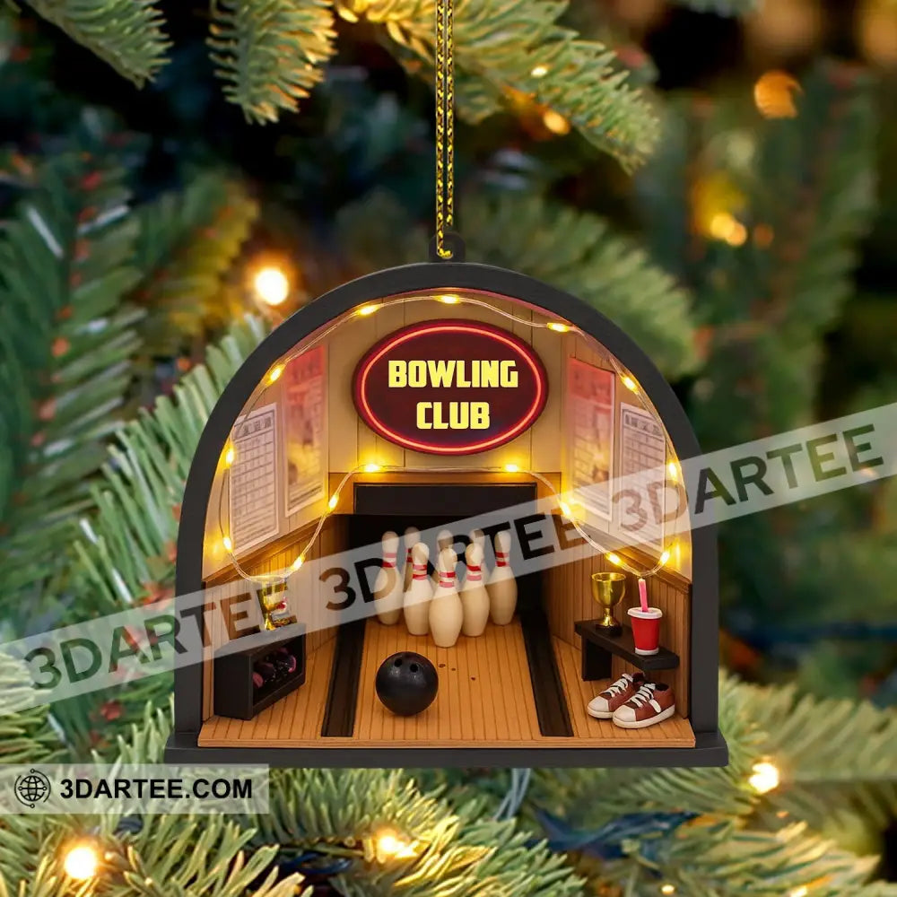 Bowling Club Home Decor Christmas Ornament Personalized Ornament Ornament