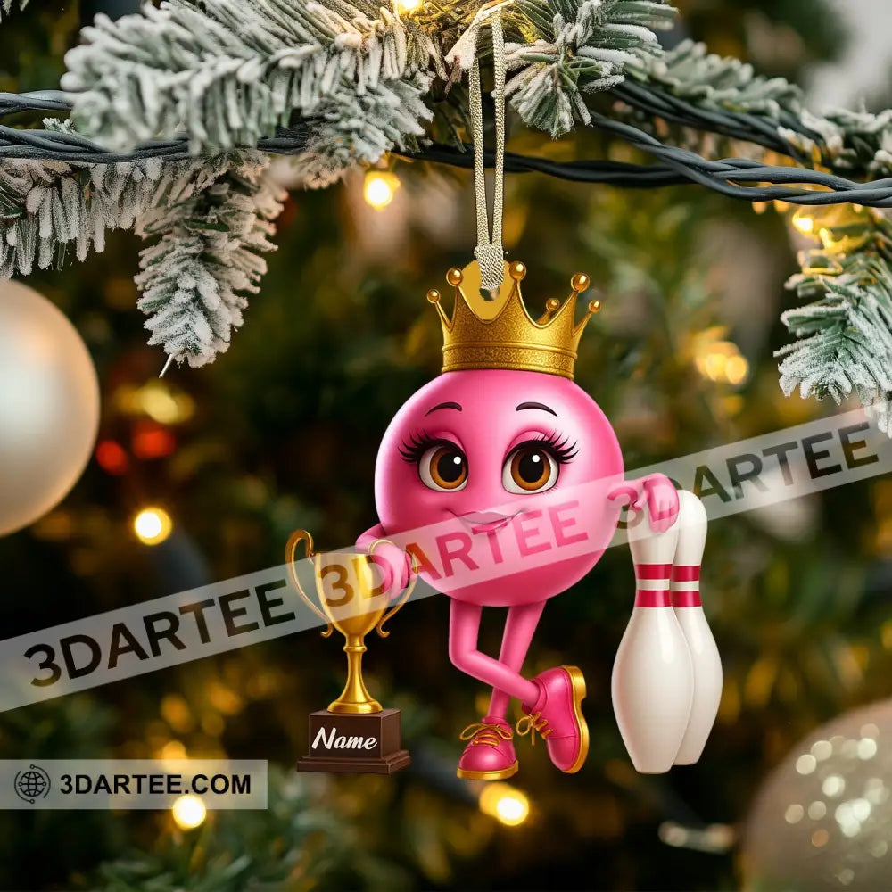 Bowling Girl Home Decor Christmas Ornament Personalized Ornament Ornament