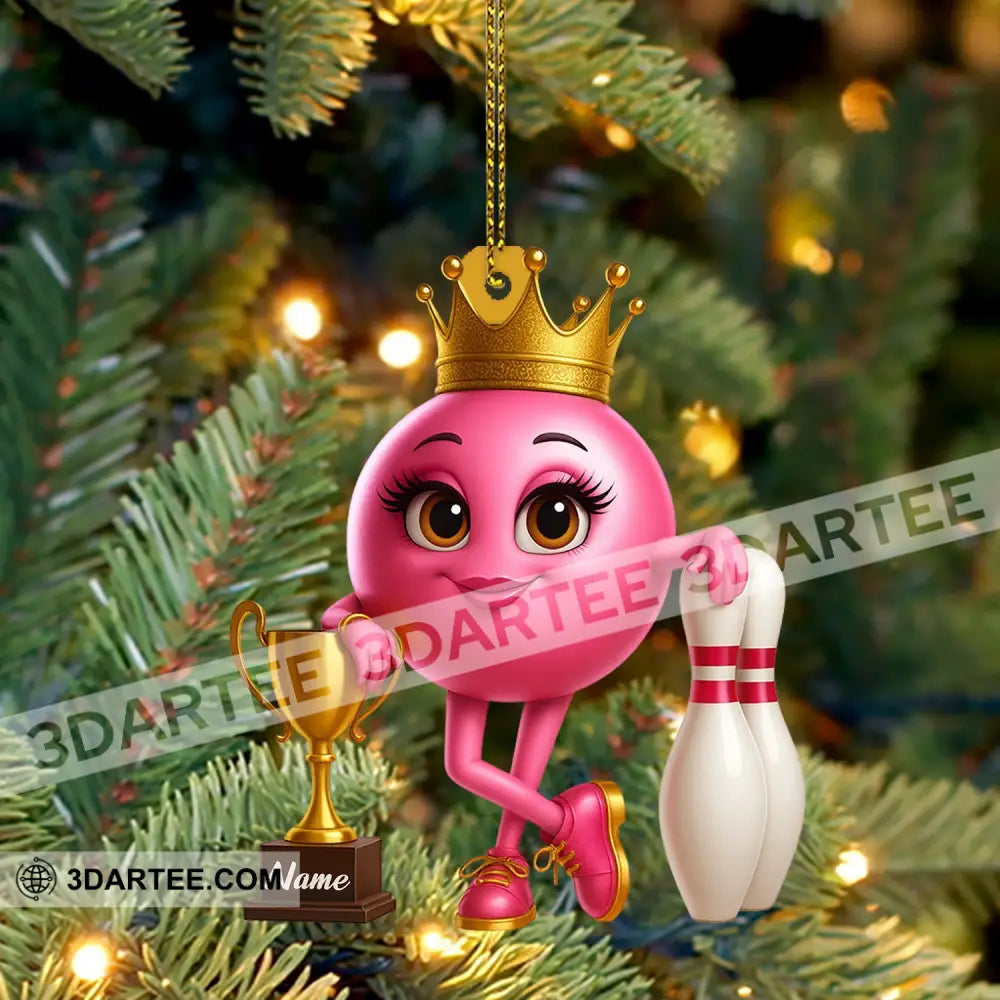 Bowling Girl Home Decor Christmas Ornament Personalized Ornament Ornament