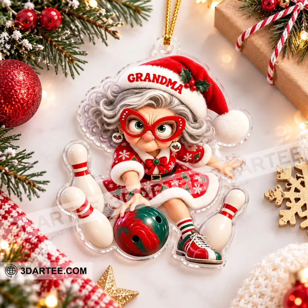 Bowling Grandma Home Decor Christmas Ornament Personalized Ornament - Ornament