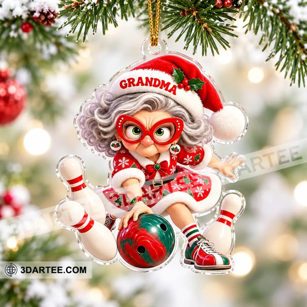 Bowling Grandma Home Decor Christmas Ornament Personalized Ornament - Ornament