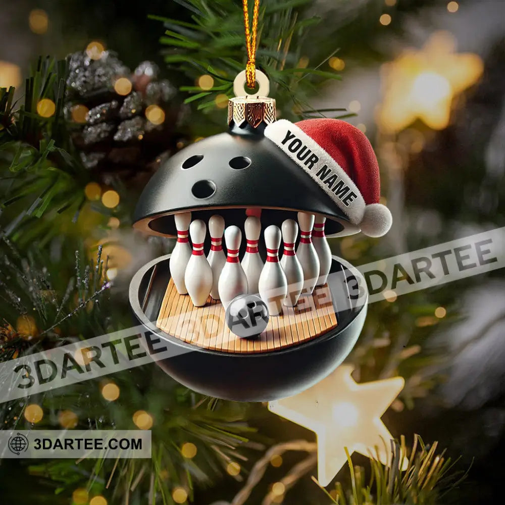 Bowling Lover Christmas Ornament Personalized Ornament Ornament