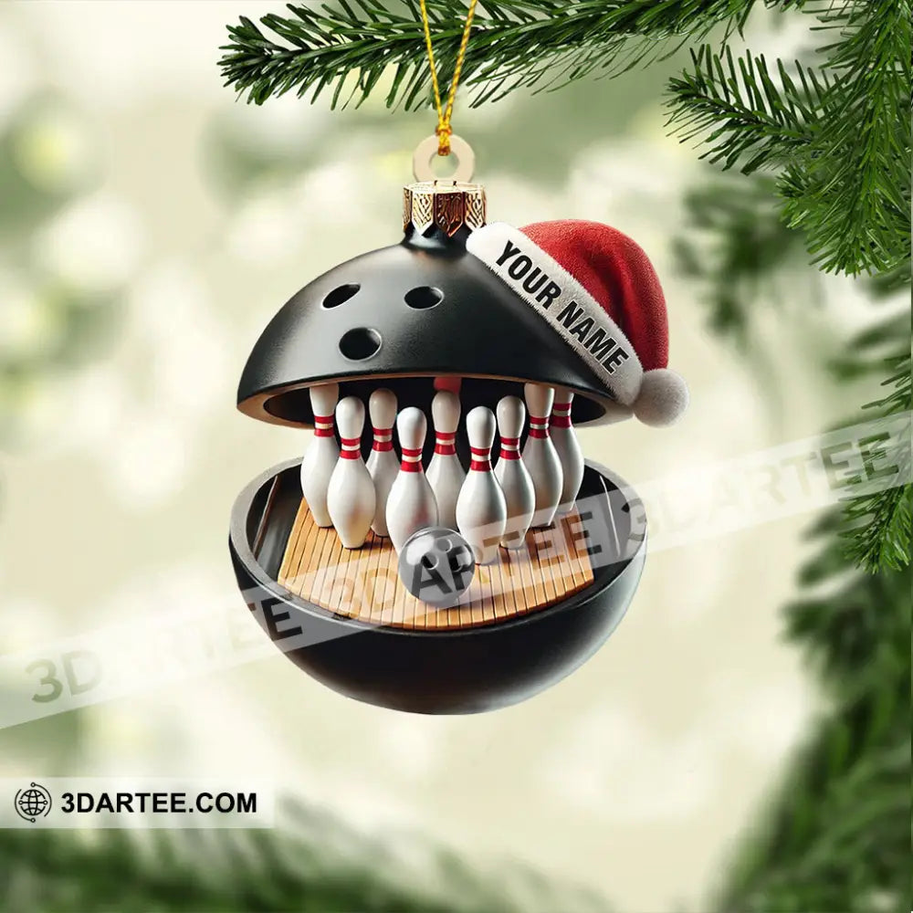 Bowling Lover Christmas Ornament Personalized Ornament Ornament