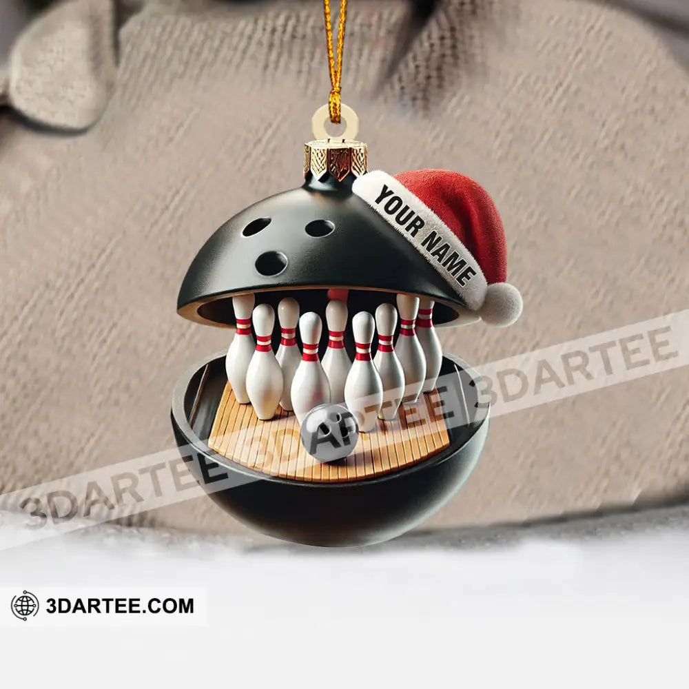 Bowling Lover Christmas Ornament Personalized Ornament Ornament