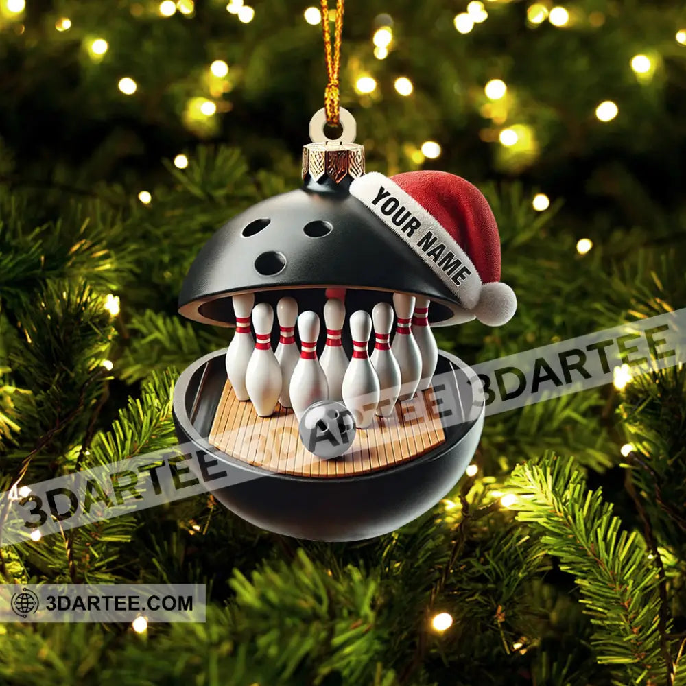 Bowling Lover Christmas Ornament Personalized Ornament Ornament