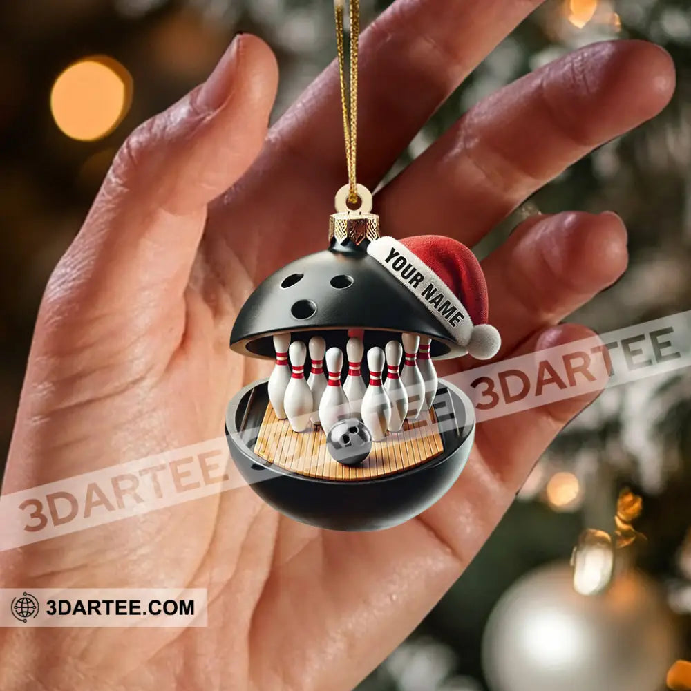 Bowling Lover Christmas Ornament Personalized Ornament Ornament