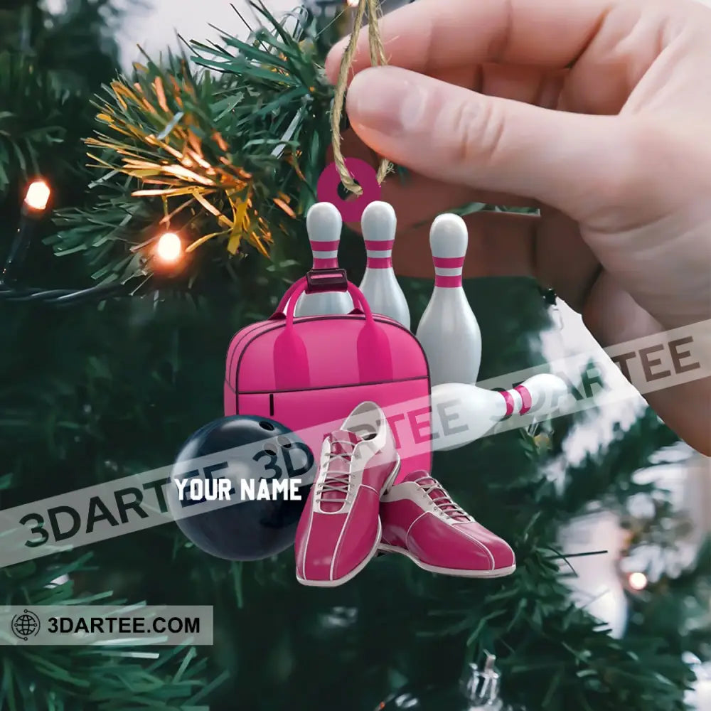 Bowling Set Christmas Ornament Personalized Ornament Ornament