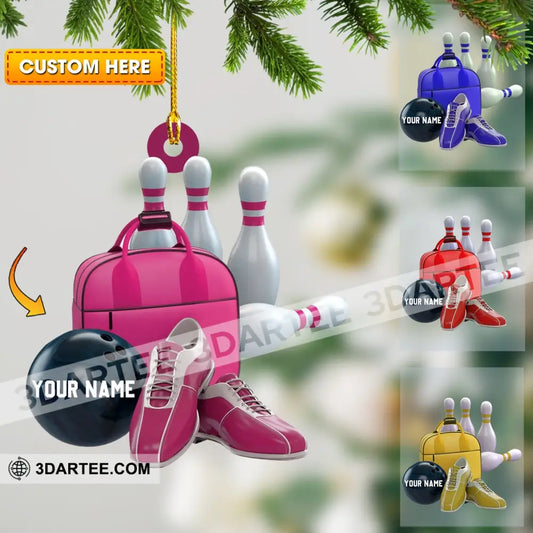 Bowling Set Christmas Ornament Personalized Ornament 3.54’’ / 1 Ornament Ornament