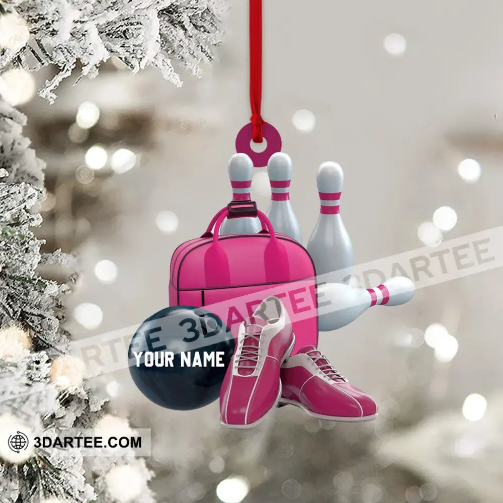 Bowling Set Christmas Ornament Personalized Ornament Ornament