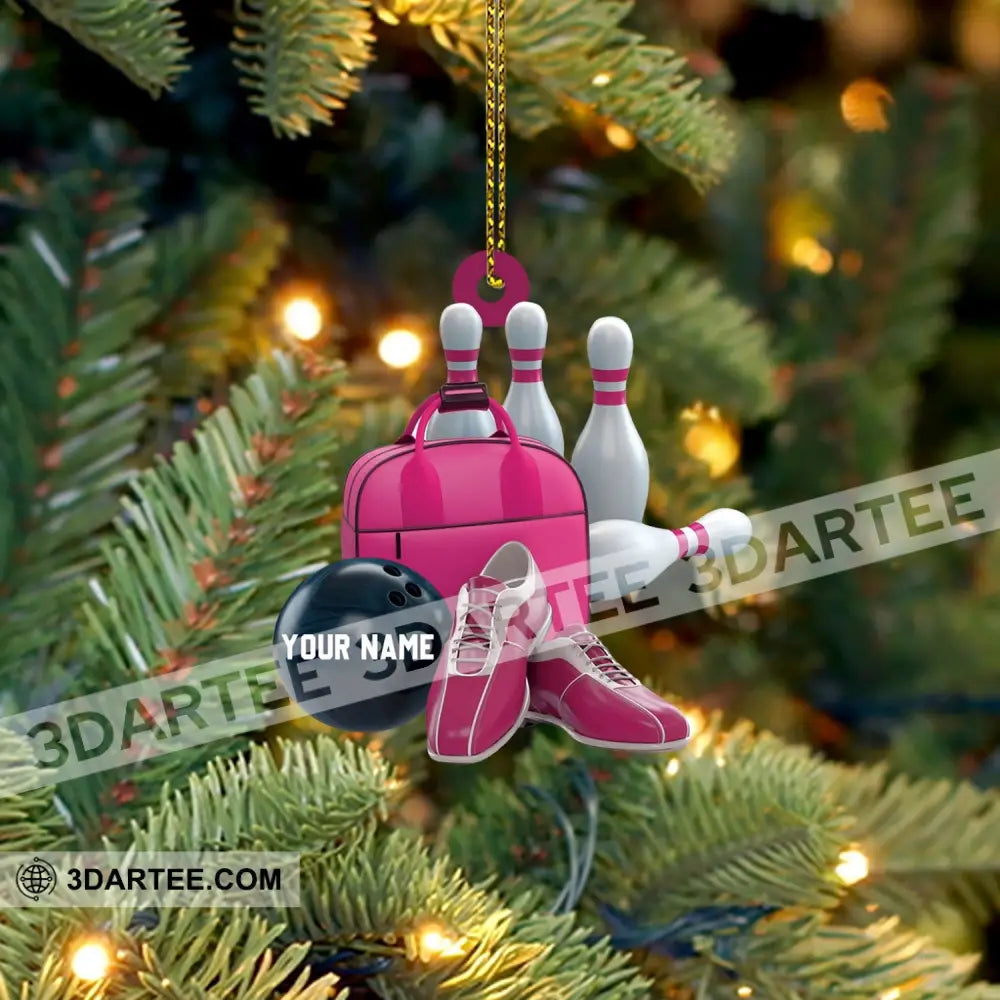Bowling Set Christmas Ornament Personalized Ornament Ornament