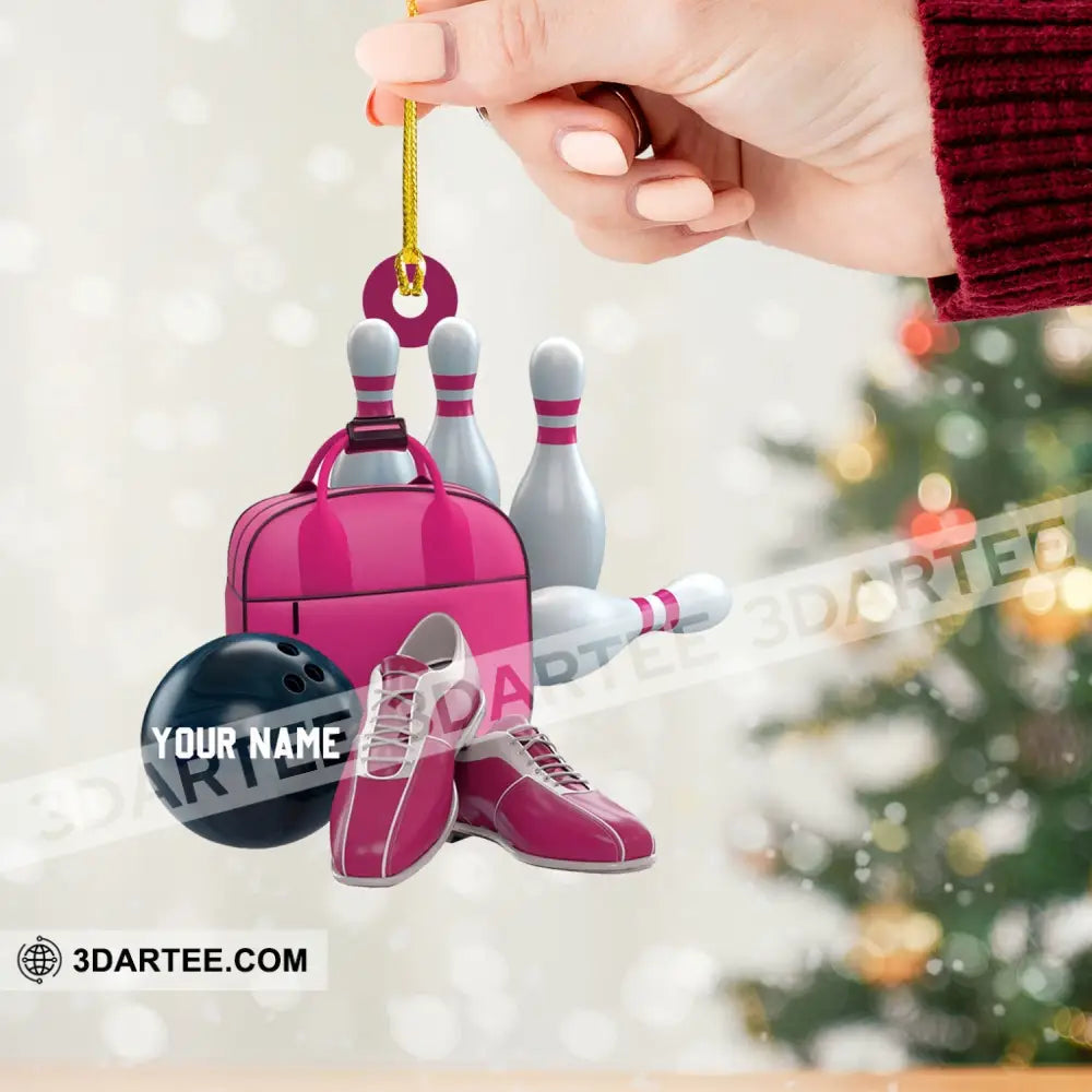 Bowling Set Christmas Ornament Personalized Ornament Ornament