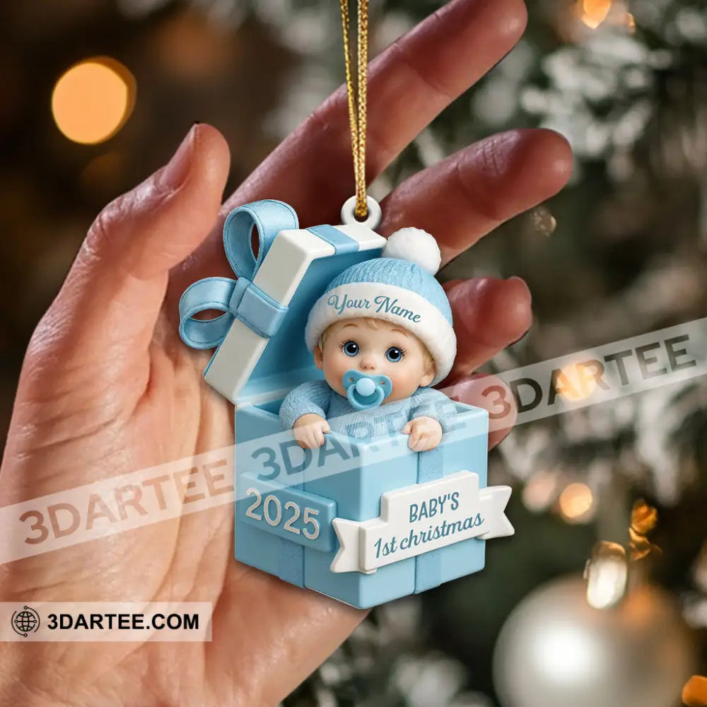 Box Baby Home Decor Christmas Ornament Personalized Ornament Ornament