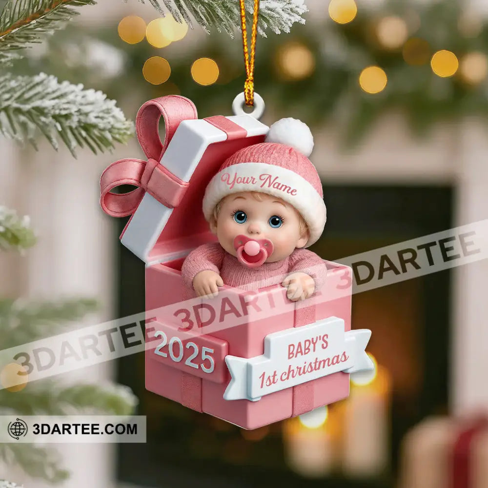 Box Baby Home Decor Christmas Ornament Personalized Ornament Ornament