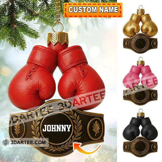 Boxing Christmas Home Decor Christmas Ornament Personalized Ornament 3.54’’ / 1 Ornament Ornament