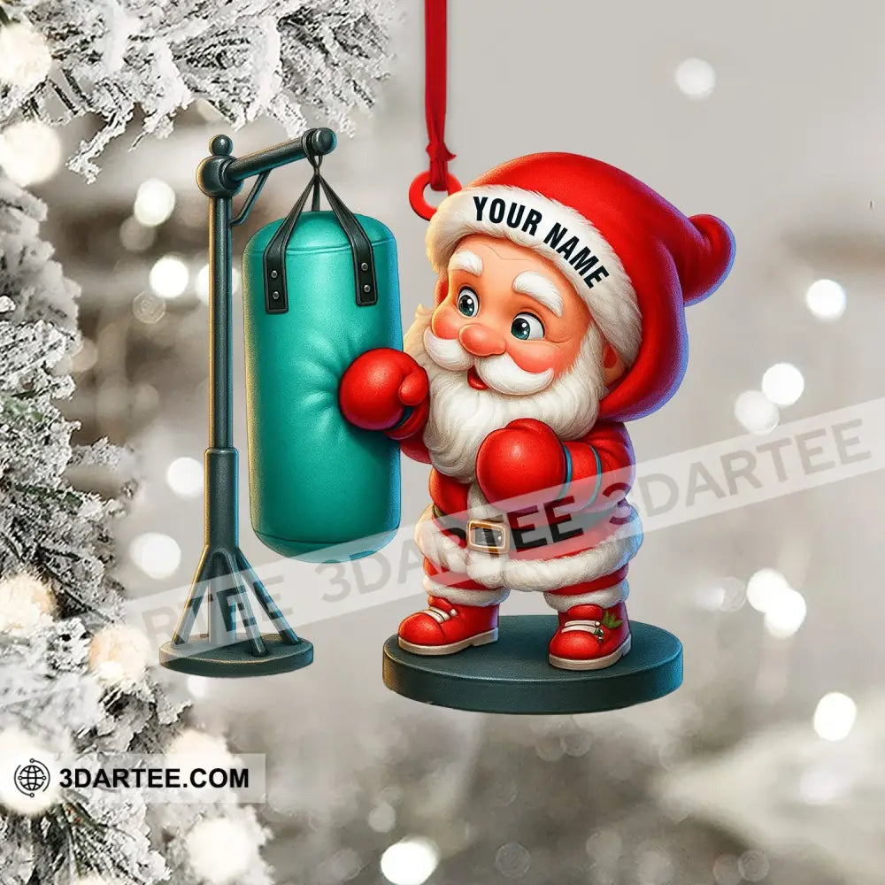 Boxing Santa Home Decor Christmas Ornament Personalized Ornament Ornament