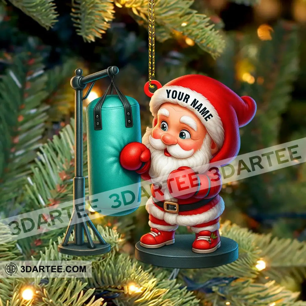 Boxing Santa Home Decor Christmas Ornament Personalized Ornament Ornament