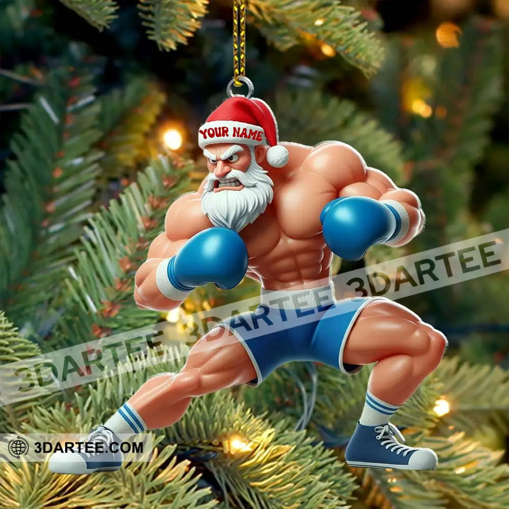 Boxing Santa Home Decor Christmas Ornament Personalized Ornament Ornament