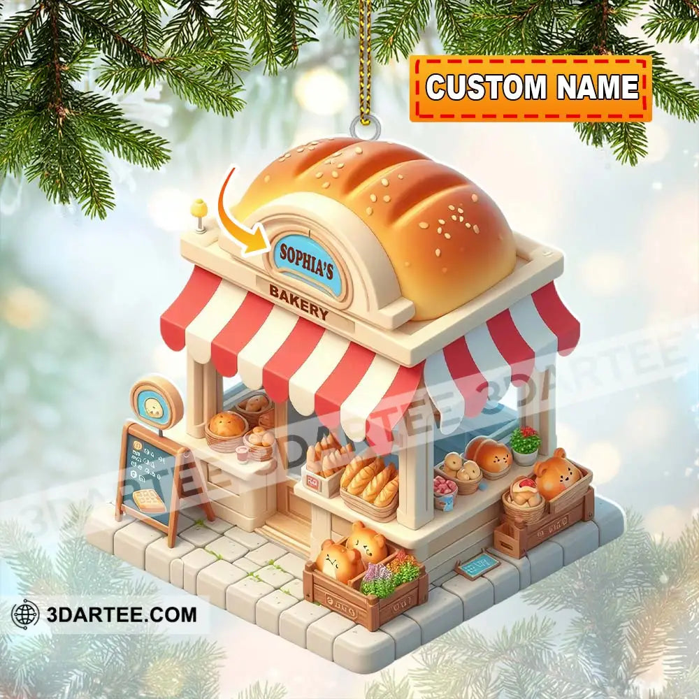 Bread Bakery Christmas Ornament Personalized Ornament 3.54’’ / 1 Ornament Ornament