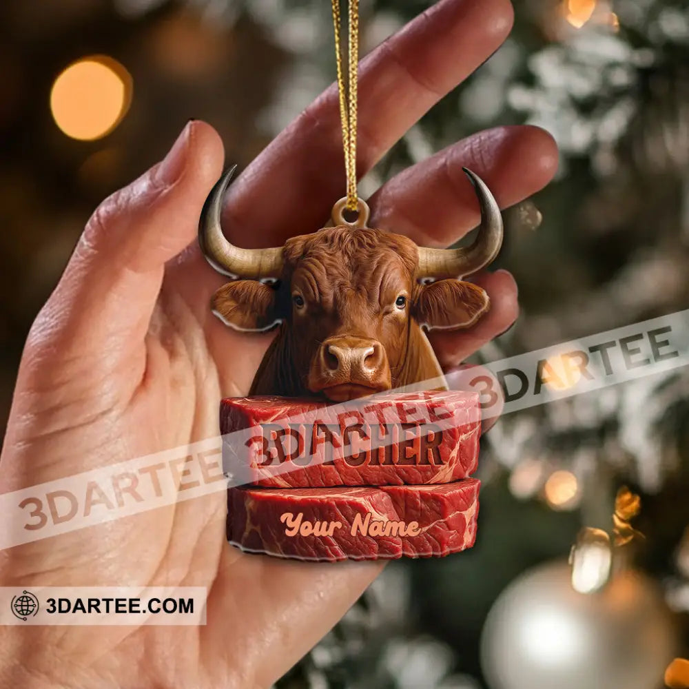 Butcher Home Decor Christmas Ornament Personalized Ornament Ornament
