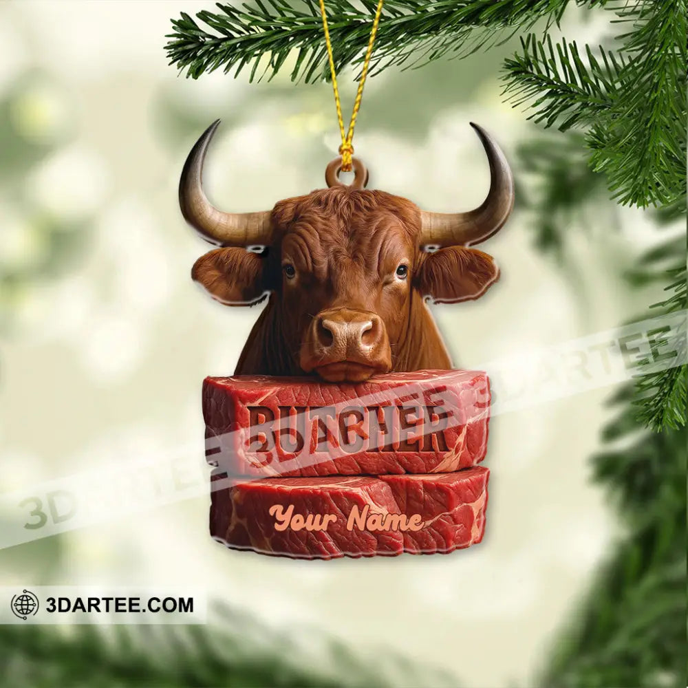 Butcher Home Decor Christmas Ornament Personalized Ornament Ornament